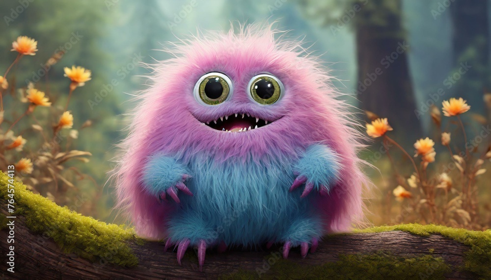 little cute fluffy monster little cute fluffy monster