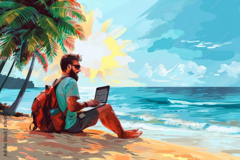 The Freelancer's Guide to Paradise: Utilizing Digital Platforms and Mobile Offices to Work Effectively from Any Beach on Earth