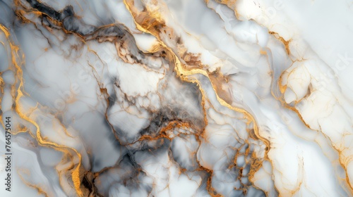 Weißer Marmor Hintergrund, braun graues Gold farbene Steinwandstruktur, Küchenrückwand / Duschwand