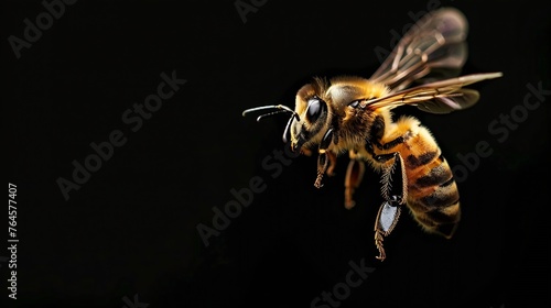 Generative AI : Bee with honeycomb background © The Little Hut