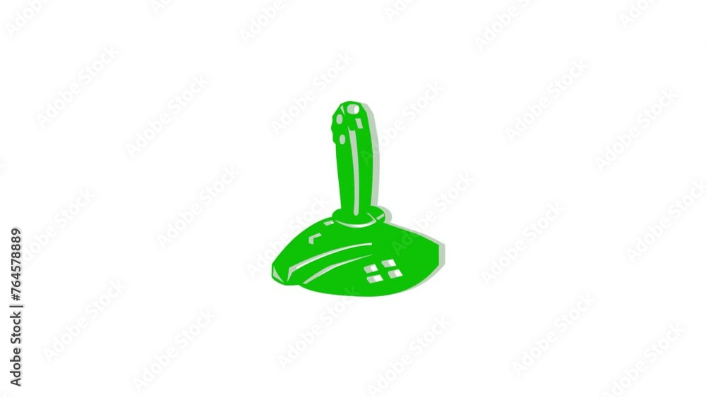 3d joystick logo icon loopable rotated green color animation on white background 3d joystick logo icon loopable rotated green color animation on white background