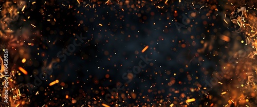 Fire Embers Particles Over Black Background, HD, Background Wallpaper, Desktop Wallpaper