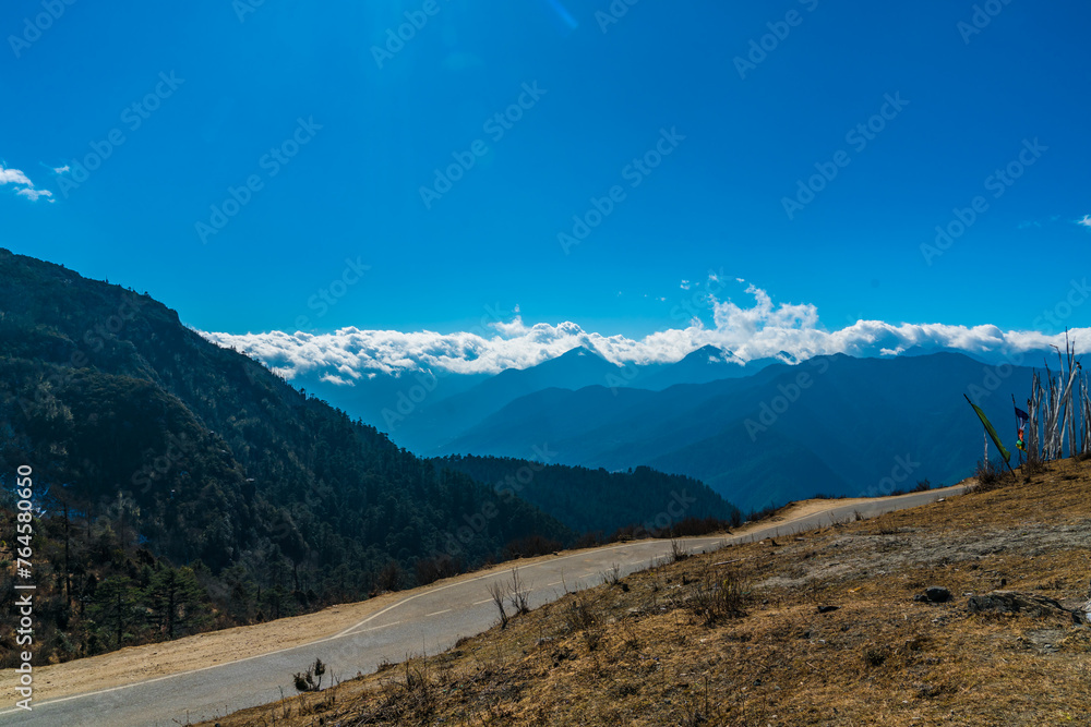 Cloud capped mountains