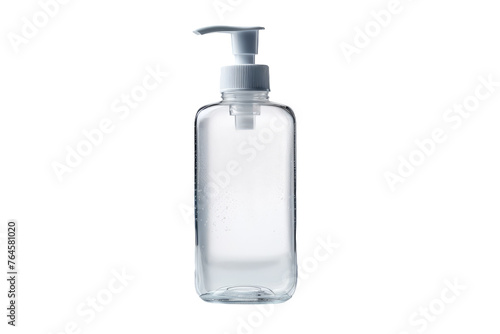 The Elegant White Oasis: A Soap Dispenser in Solitude. On White or PNG Transparent Background..