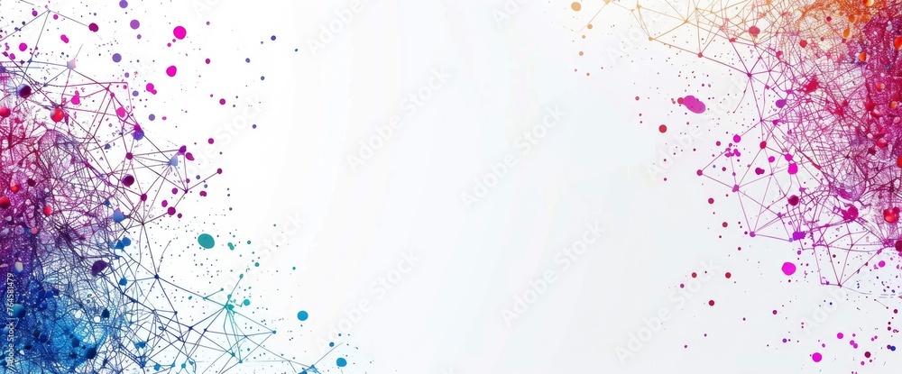 Obraz premium Fun Colorful Abstract Network Illustration, HD, Background Wallpaper, Desktop Wallpaper