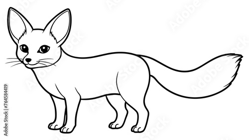 Fennec Fox Vector Illustration Adorable Wildlife Art for Web and Print