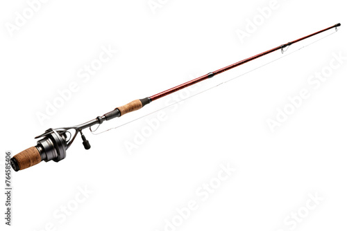 The Journey of a Fishermans Rod and Reel. On White or PNG Transparent Background..