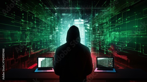Cyber Attack Concept : Hacker or cyber attack concept background.