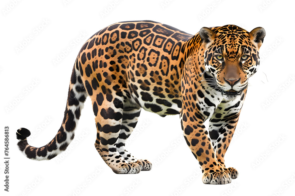 Obraz premium Jaguar isolated on white background