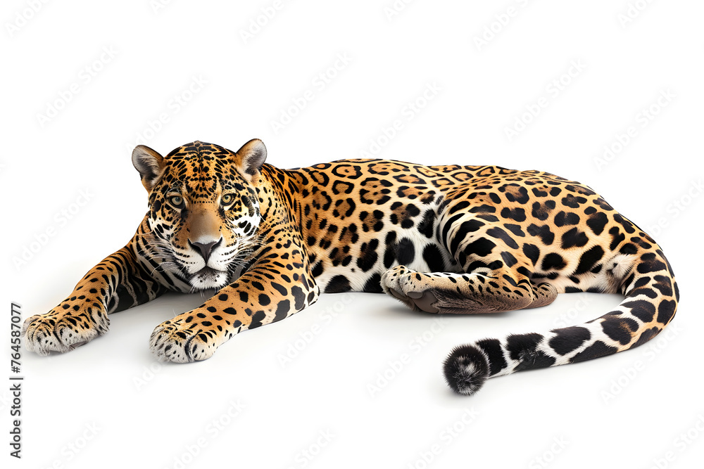 Obraz premium Jaguar isolated on white background