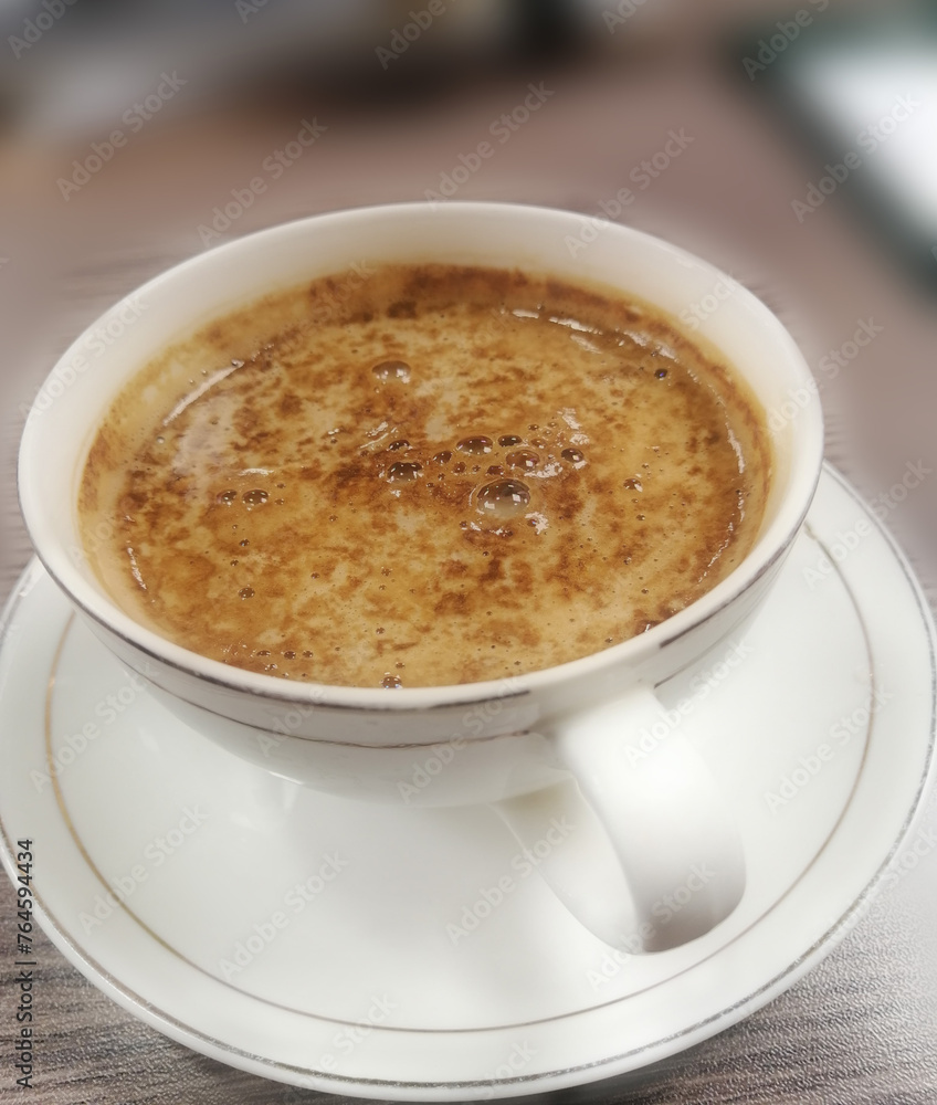 cup of cappuccino with foam cup of cappuccino with foam
