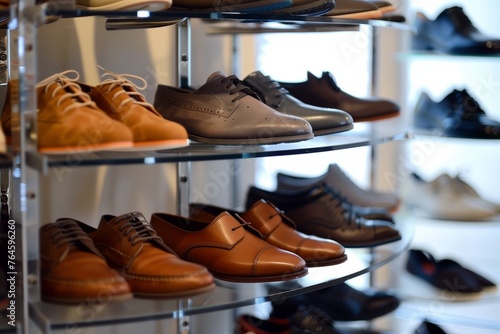 rotating shoe rack with varied shoe styles