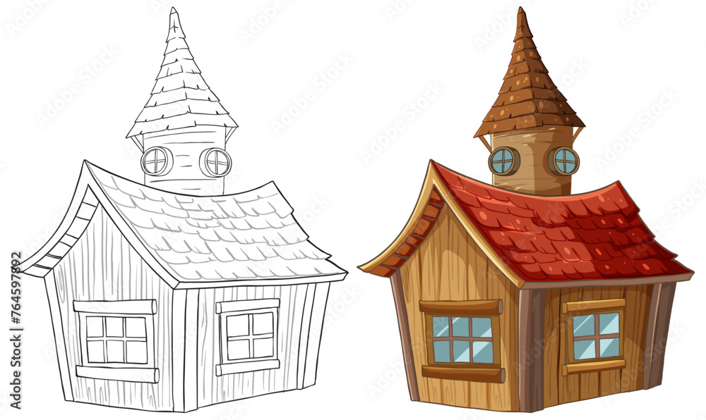 From line art to a vibrant, colored illustration. From line art to a vibrant, colored illustration.