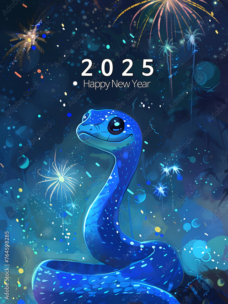 Happy new year 2025 poster