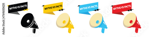 Megaphone set with Review time speech bubble banner. Loudspeaker. Label for business, marketing and advertising