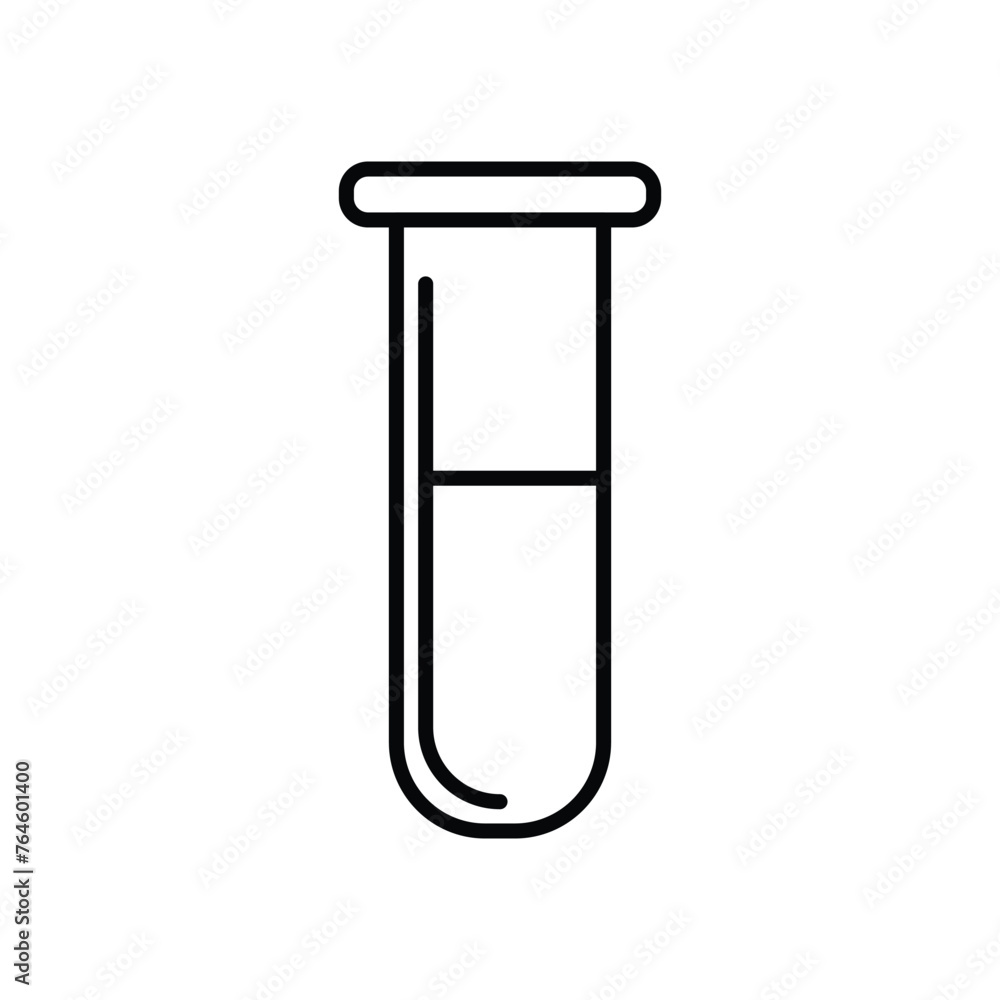 Tube lab icon line design template isolated Tube lab icon line design template isolated