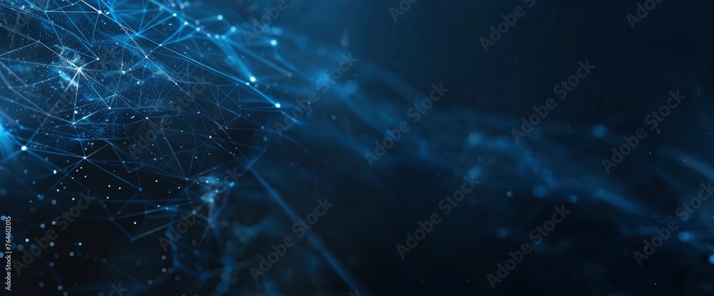 Connected Lines And Dots On Dark Blue, HD, Background Wallpaper, Desktop Wallpaper