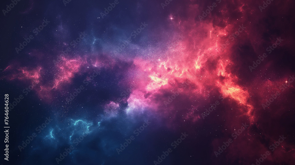 Colorful Nebula in Space Background. Vector illustration.