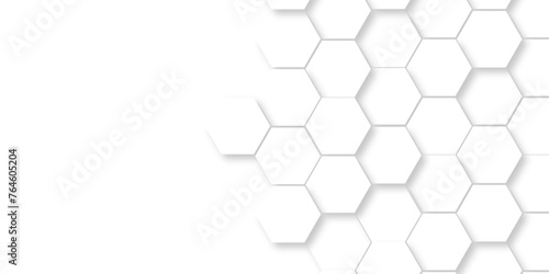 	
Abstract 3d background with hexagons pattern with hexagonal white and gray technology line paper background. Hexagonal vector grid tile and mosaic structure mess cell. white and gray hexagon.
