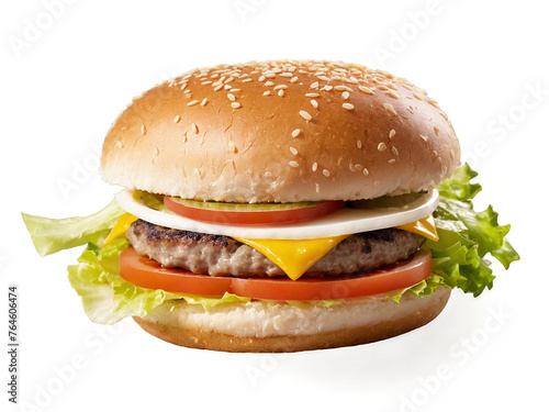 hamburger isolated on white