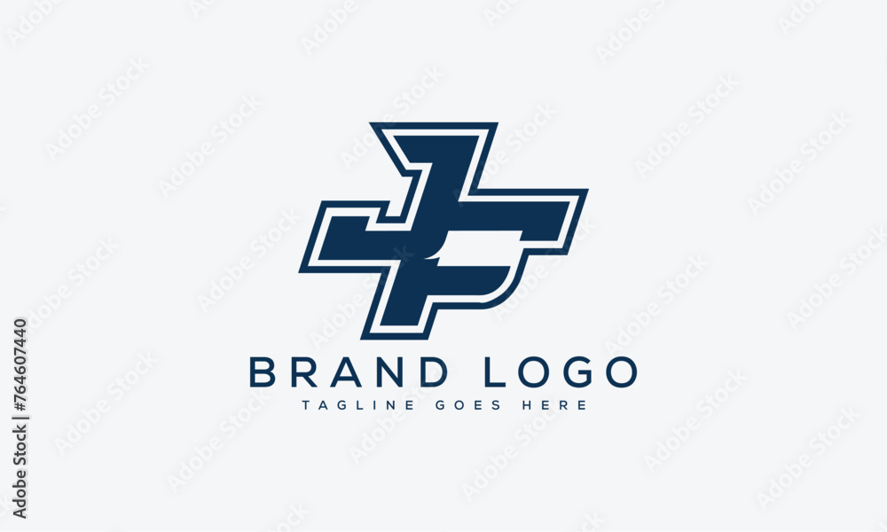Obraz premium letter JF logo design vector template design for brand.
