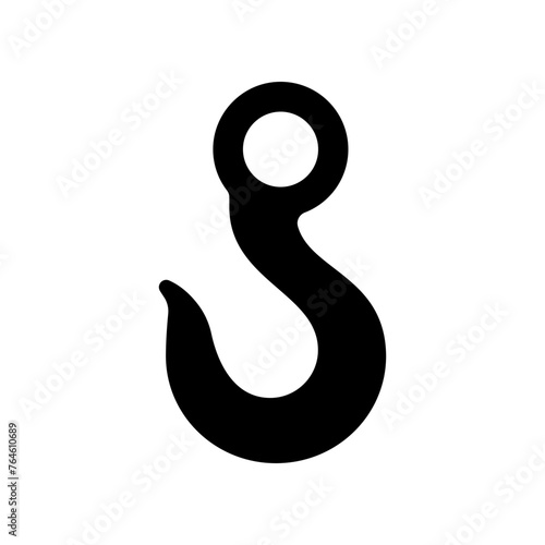 Lifting hook icon isolated on white background.