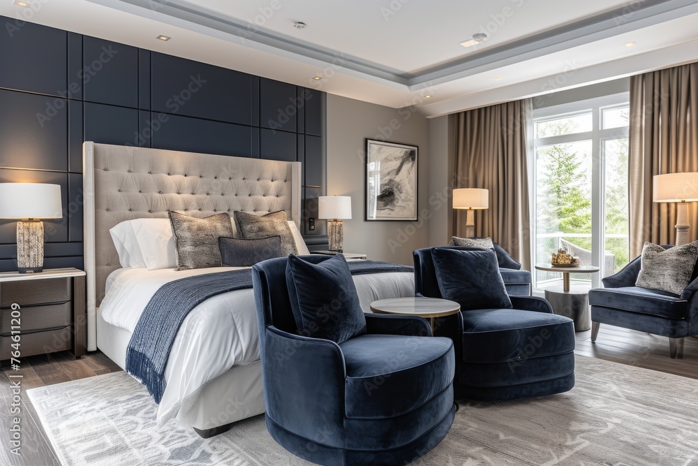 Fototapeta premium A boutique hotel-inspired bedroom
