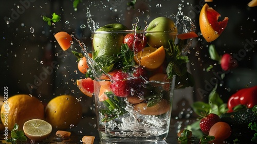 fruit in water