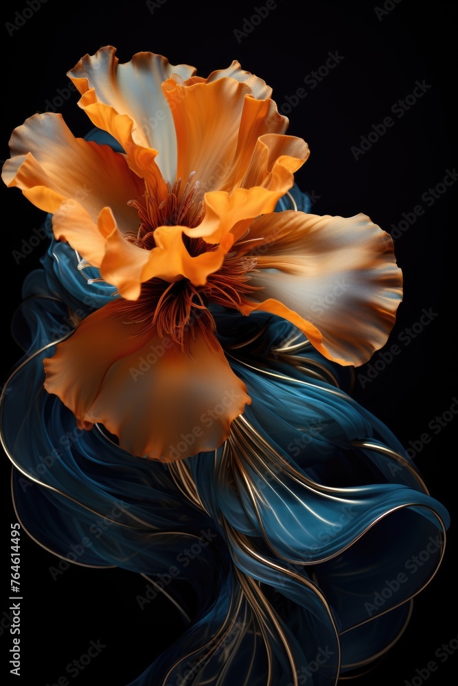 Elegant Iris Flower Artwork