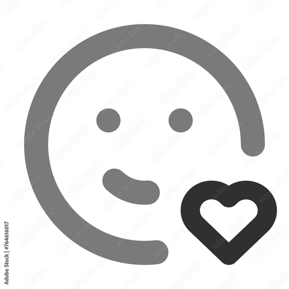 Fototapeta premium smiley face with heart