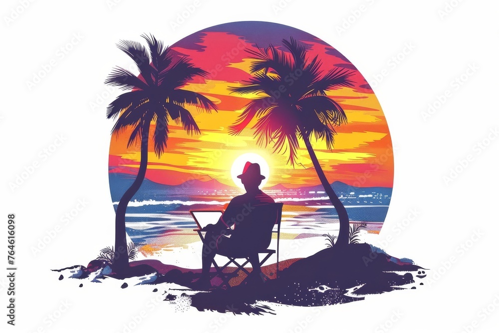 Fototapeta premium Adventure and Cultural Exchange in Wave Neighborhoods: Solo Travel Adventures for Shy Spirits in Stress-Free and Scenic Divisions