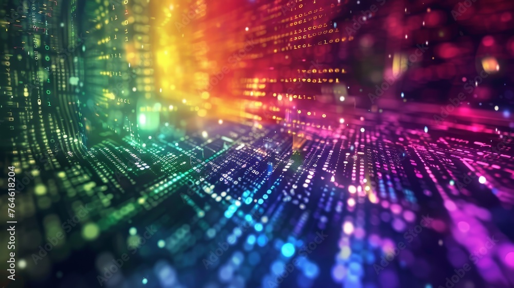 Cyber defense visualized by a secure digital lock receiving streams of binary code Cyber defense visualized by a secure digital lock receiving streams of binary code