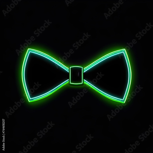 Discovering Vibrant Green Neon Ribbon Icons: Fresh and Captivating Designs(Generative AI)