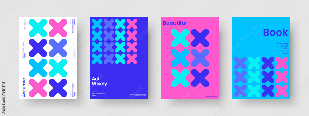 Obraz premium Abstract Flyer Template. Isolated Business Presentation Layout. Geometric Poster Design. Banner. Book Cover. Background. Report. Brochure. Advertising. Catalog. Brand Identity. Pamphlet. Notebook