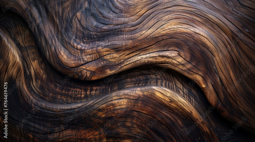 Dark walnut wood with deep Dark walnut wood with deep