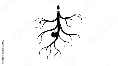 aneurysm emblem, black isolated silhouette photo