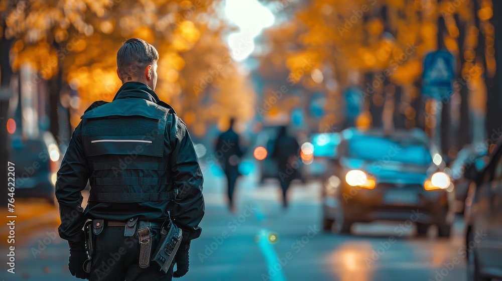 detective in pursuit of a suspect, detective in pursuit of a suspect,