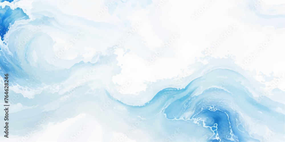 abstract soft blue and white abstract water color ocean wave texture background. Banner Graphic Resource as background for ocean wave and water wave abstract graphics	 - obrazy, fototapety, plakaty 