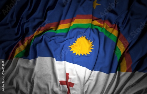 A bandeira do estado de Pernambuco, Brasil - Ilustração 3D