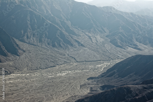 Flight over Nazca lines UNESCO World Heritage Site in Peru © Miroslaw