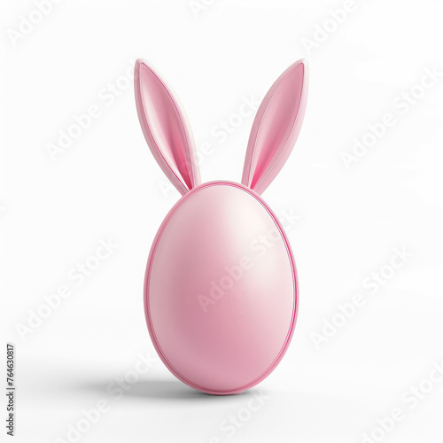 one easter egg with rabbit ears on transparency background PNG
