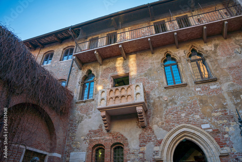 Verona architecture with a famous balcony 