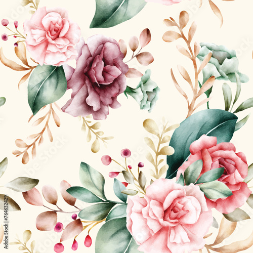 vector flower seamless pattern background elegant texture backgrounds classical luxury textile 