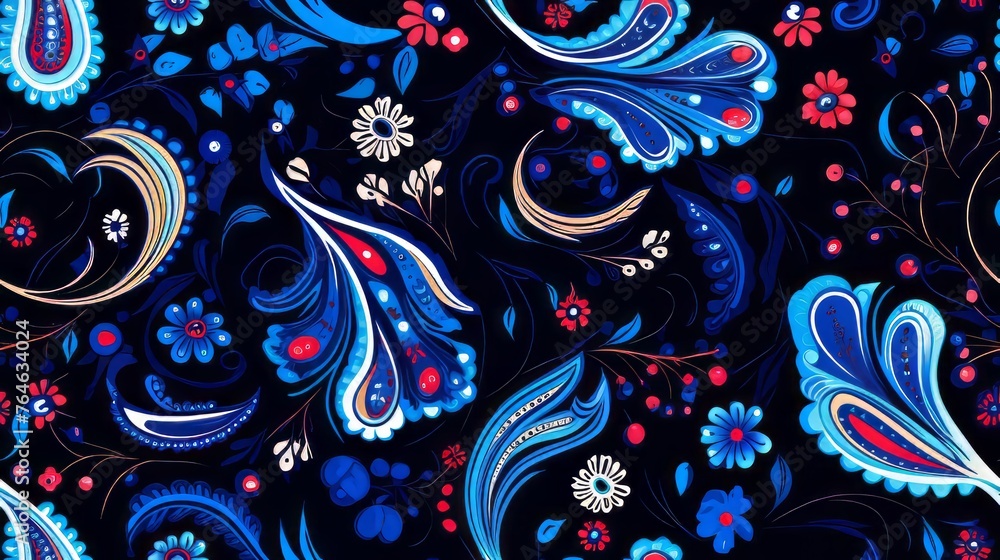Naklejka premium seamless pattern with Hypotenuse ikat