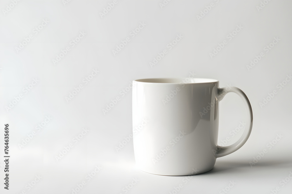 White ceramic mug isolated on white background White ceramic mug isolated on white background