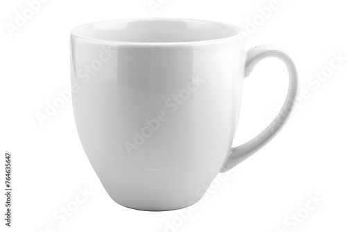 White ceramic mug isolated on white background