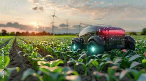 A glimpse into the future of agriculture with a robotic system and an autonomous car