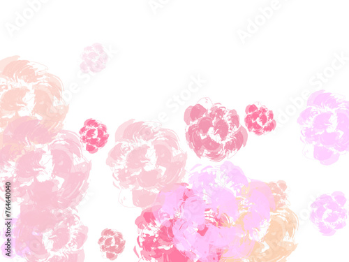 Falling cherry blooming flower parts vector.. © Natallia