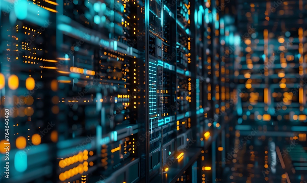 Blinking Lights Inside a Blockchain Server Farm Blinking Lights Inside a Blockchain Server Farm