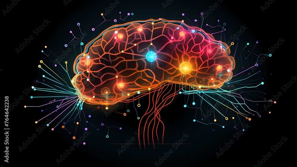 Artificial Intelligence Neural Networks Brain-Machine Concept Background Artificial Intelligence Neural Networks Brain-Machine Concept Background